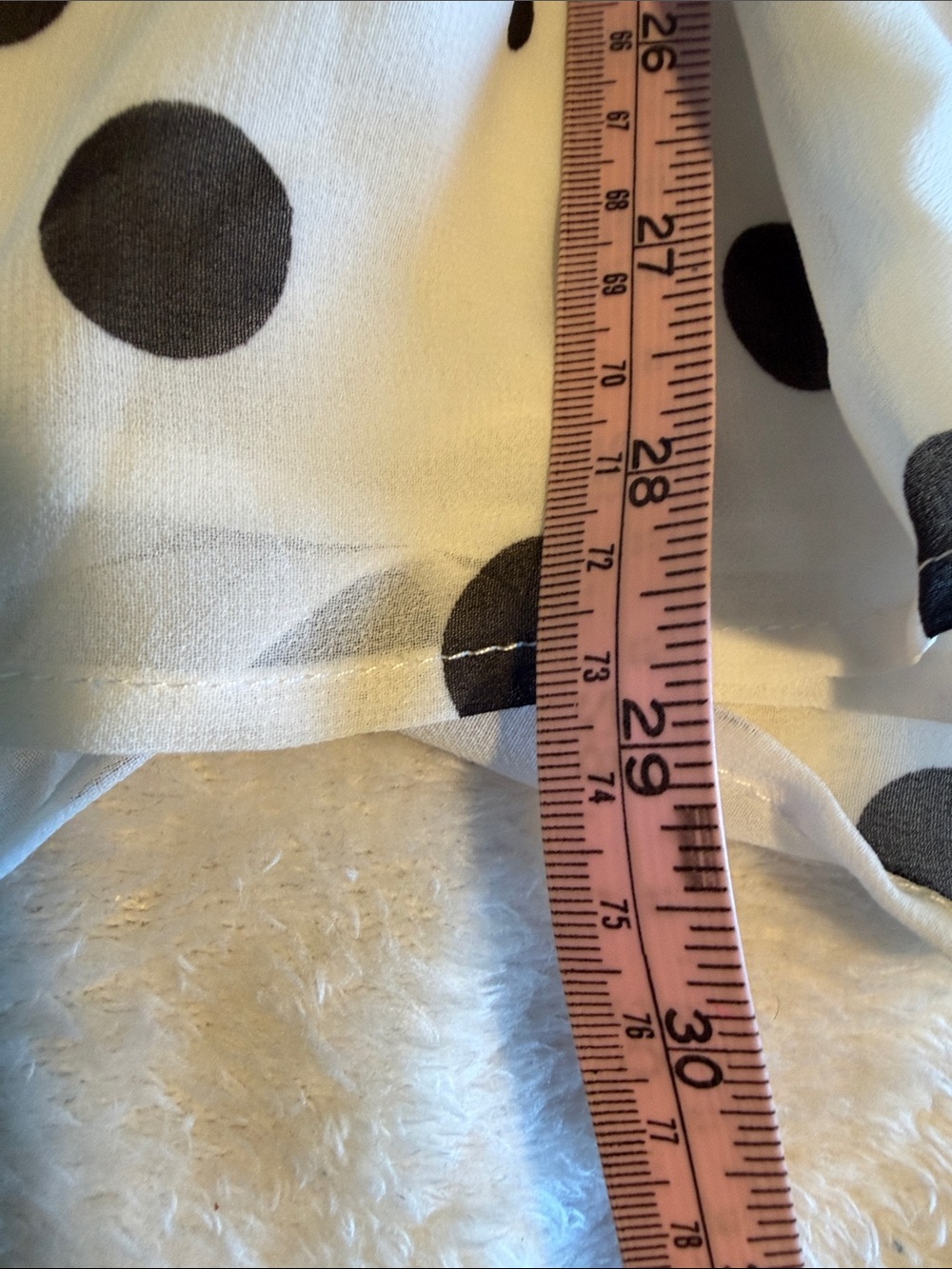 Torrid White & Black Polka Dot Chiffon Smocked Babydoll Top - Plus Size 4 - Picture 7 of 11